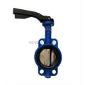 Provide oem service dn40-dn2200 double flanged butterfly valve with rubber seat